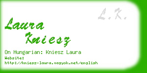 laura kniesz business card